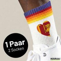 Unisex Socken Sri Lanka Flagge Herz Baumwolle
