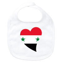 Baby L&auml;tzchen Syrien Flagge Herz Klettverschluss