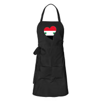 Schürze Syrien Flagge Herz mit Taschen