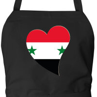 Schürze Syrien Flagge Herz mit Taschen