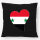 Kissen Syrien Flagge Herz 40x40cm