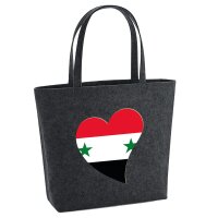 Filzshopper Syrien Flagge Herz, 22 Liter