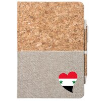Notizbuch A5 Syrien Flagge Herz 80 Blatt inkl....