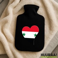 Wärmflasche Syrien Flagge Herz