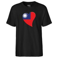 Herren T-Shirt Taiwan Flagge Herz