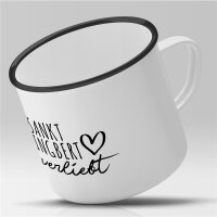 Emaille Tasse Sankt Ingbert  Vintage 300ml