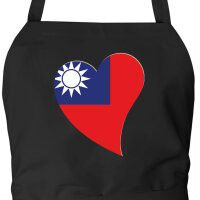 Sch&uuml;rze Taiwan Flagge Herz mit Taschen