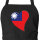 Schürze Taiwan Flagge Herz mit Taschen