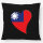 Kissen Taiwan Flagge Herz 40x40cm
