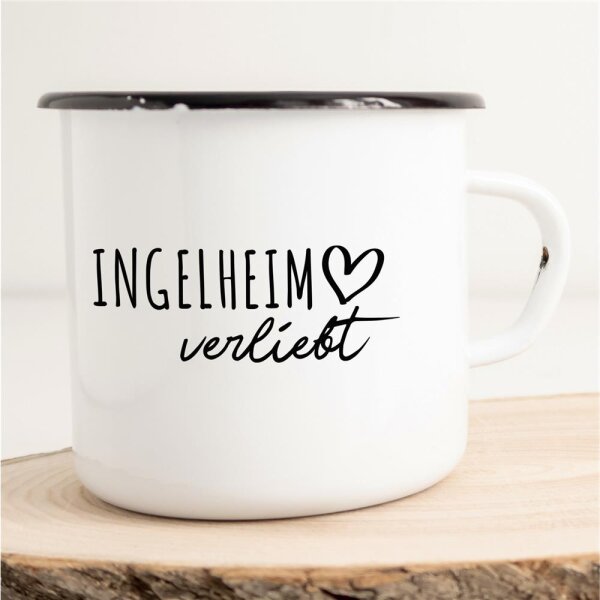 Emaille Tasse Ingelheim am Rhein  Vintage 300ml