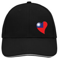 Kappe Taiwan Flagge Herz