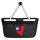 Einkaufskorb faltbar Taiwan Flagge Herz 20 Liter Black