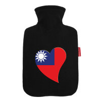 Wärmflasche Taiwan Flagge Herz