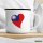 Emaille Tasse Taiwan Flagge Herz 300ml Vintage