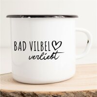 Emaille Tasse Bad Vilbel  Vintage 300ml