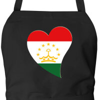 Sch&uuml;rze Tadschikistan Flagge Herz mit Taschen