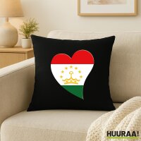 Kissen Tadschikistan Flagge Herz 40x40cm