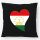 Kissen Tadschikistan Flagge Herz 40x40cm