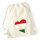 Turnbeutel Tadschikistan Flagge Herz 12 Liter