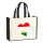 Jutetasche Tadschikistan Flagge Herz 21 Liter Black