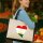 Jutetasche Tadschikistan Flagge Herz 21 Liter Black