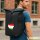 Kurierrucksack Tadschikistan Flagge Herz 30-44 Liter Black Melange