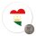 Magnet Tadschikistan Flagge Herz 59mm Kühlschrankmagnet