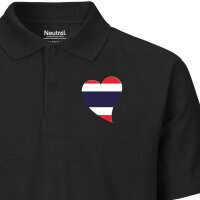 Herren Polo Shirt Thailand Flagge Herz