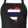 Schürze Thailand Flagge Herz mit Taschen