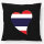 Kissen Thailand Flagge Herz 40x40cm