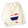 Turnbeutel Thailand Flagge Herz 12 Liter