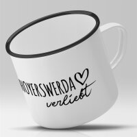 Emaille Tasse Hoyerswerda  Vintage 300ml