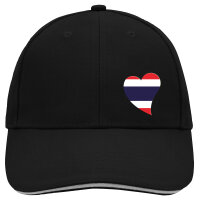 Kappe Thailand Flagge Herz