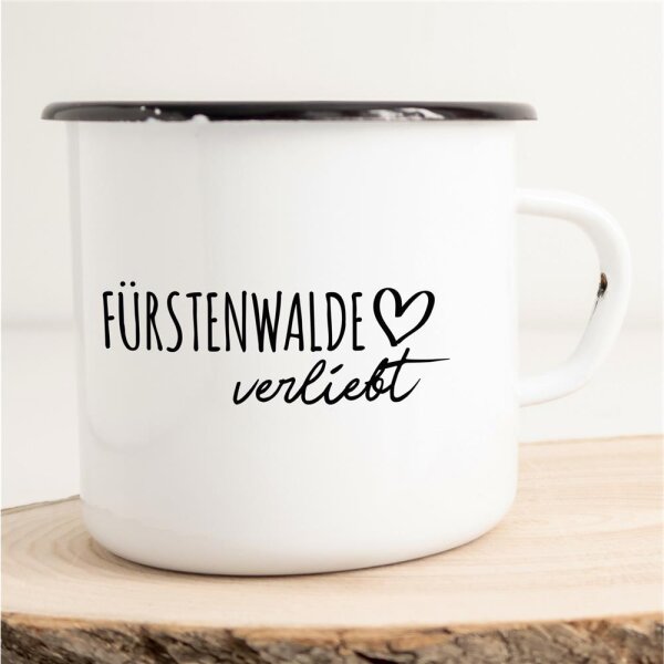 Emaille Tasse Fürstenwalde/Spree  Vintage 300ml