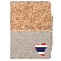 Notizbuch A5 Thailand Flagge Herz 80 Blatt inkl....