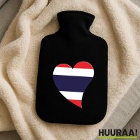 Wärmflasche Thailand Flagge Herz