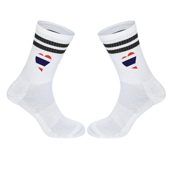 Unisex Socken Thailand Flagge Herz Baumwolle