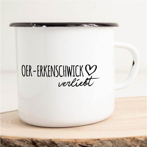 Emaille Tasse Oer-Erkenschwick  Vintage 300ml
