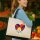 Jutetasche Tibet Flagge Herz 21 Liter Black