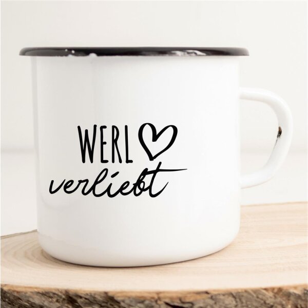 Emaille Tasse Werl  Vintage 300ml