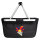 Einkaufskorb faltbar Tibet Flagge Herz 20 Liter Black