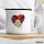 Emaille Tasse Tibet Flagge Herz 300ml Vintage