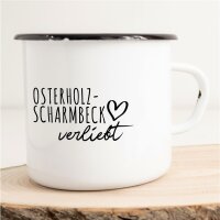 Emaille Tasse Osterholz-Scharmbeck  Vintage 300ml