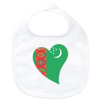 Baby L&auml;tzchen Turkmenistan Flagge Herz...