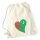 Turnbeutel Turkmenistan Flagge Herz 12 Liter