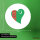 Aufkleber Turkmenistan Flagge Herz 10cm rund