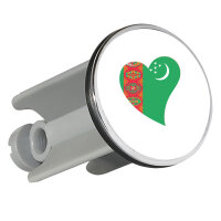 Waschbeckenstöpsel Turkmenistan Flagge Herz 4cm