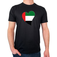 Herren T-Shirt Vereinigte Arabische Emirate Flagge Herz