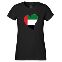 Damen T-Shirt Vereinigte Arabische Emirate Flagge Herz