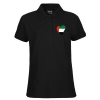 Damen Polo Shirt Vereinigte Arabische Emirate Flagge Herz